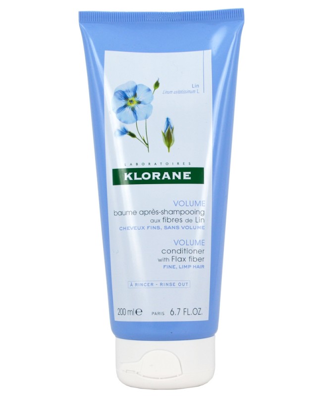 KLORANE - Conditioning Balm with Flax Fiber Ανάλαφρη Μαλακτική Κρέμα για Μετά το Λούσιμο με Ίνες Λιναριού για Όγκο, 200ml
