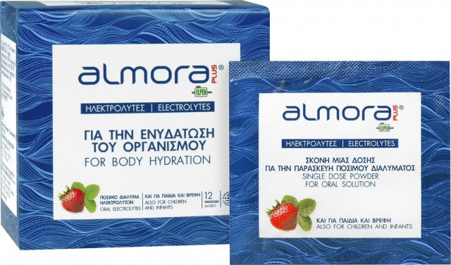 ALMORA PLUS - Sachet Ηλεκτρολύτες Για Την Ενυδάτωση Του Οργανισμού 12 Φακελάκια