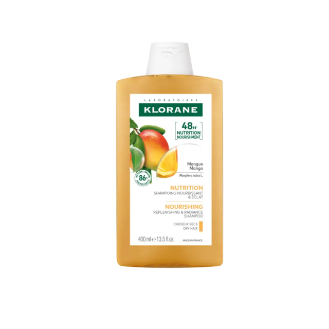 KLORANE - Mangue Nourishing Shampoo Θρέψης με Βούτυρο Μάνγκο για Ξηρά & Ταλαιπωρημένα - 400ml