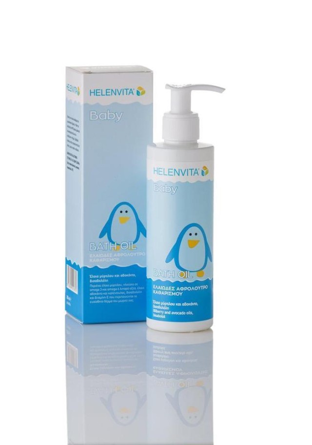 HELENVITA - Baby Bath Oil Cleanser Ελαιώδες Αφρόλουτρο Καθαρισμού 200ml