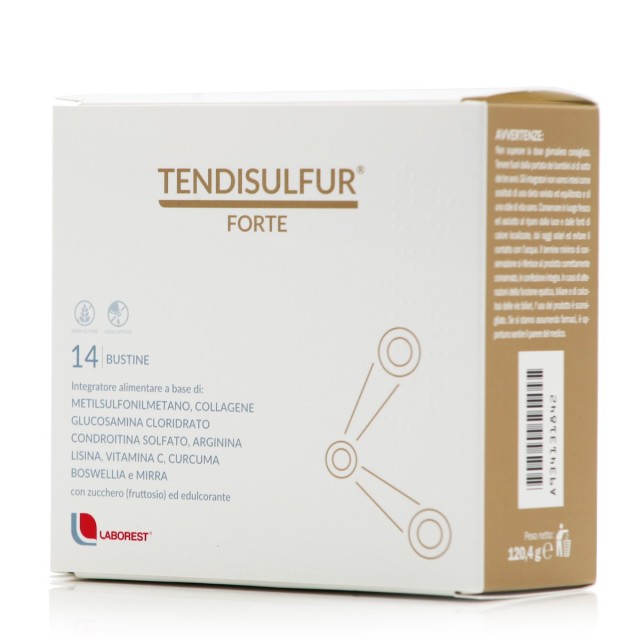TENDISULFUR - Forte Συμπλήρωμα Διατροφής για το Φυσιολογικό Σχηματισμό Κολλαγόνου 14 φακελίσκοι