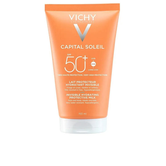 VICHY - Capital Soleil Invisible Hydrating Milk SPF50+ Αδιάβροχο Αντηλιακό Γαλάκτωμα Προσώπου και Σώματος 150ml