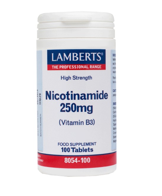 LAMBERTS - Nicotinamide 250mg Συμπλήρωμα Διατροφής Με Νιασίνη 100Tabs