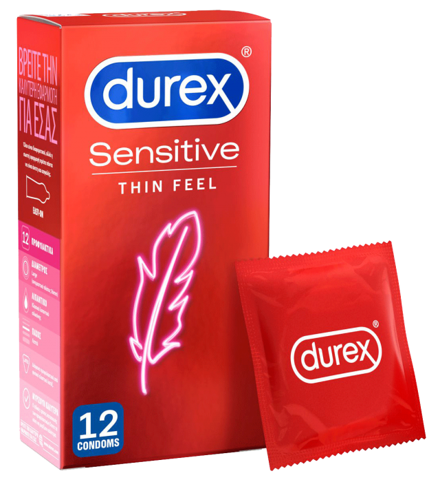 DUREX - Sensitive  Προφυλακτικά Πολύ Λεπτά 12τμχ