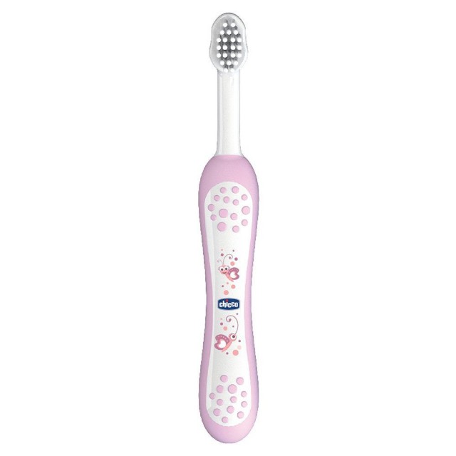 CHICCO - Toothbrush 6m+, Οδοντόβουρτσα Για Βρέφη Ροζ  1 τμχ