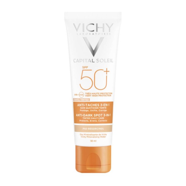 VICHY - Capital Soleil Anti-Dark Spots SPF50+ Αντηλιακή Κρέμα Προσώπου Με Χρώμα Κατά Των Κηλίδων 50ml