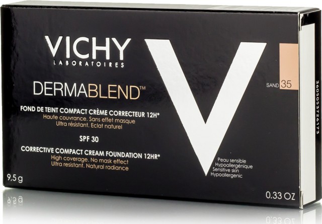 VICHY - Dermablend Corrective Compact 35 Sand Cream SPF30 Διορθωτικό Make Up Υψηλής Κάλυψης 9,5 gr