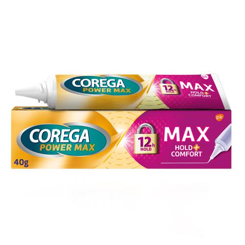 COREGA - Max Hold+Comfort Στερεωτική Κρέμα Τεχνητής Οδοντοστοιχίας για έως και 12 ώρες Συγκράτησης 40gr
