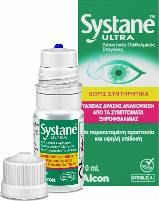 SYSTANE -Ultra MDPF Preservative Free Λιπαντικές Οφθαλμικές Σταγόνες Χωρίς Συντηρητικά, 10ml