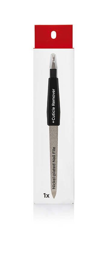 PODIA - Nickel-Plated Nail File & Cuticle Remover Mεταλλική Λίμα Διπλής Όψης, 1 τεμάχιο