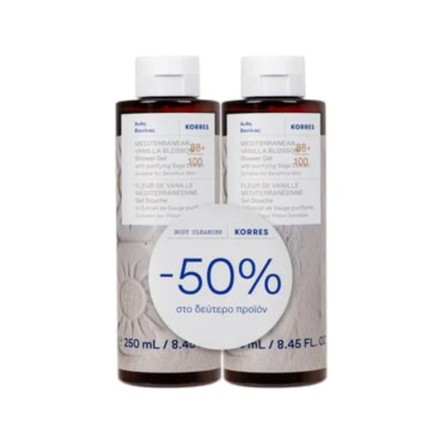 KORRES - Promo Vanilla Blossom Shower Gel Άνθη Βανίλιας Αφρόλουτρο 2x250ml