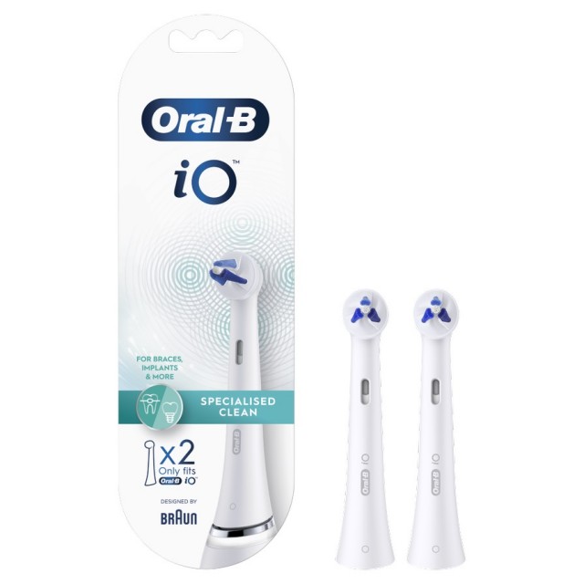ORAL-B - iO Specialised Clean Ανταλλακτικές Κεφαλές για Ηλεκτρική Οδοντόβουρτσα 2τμχ