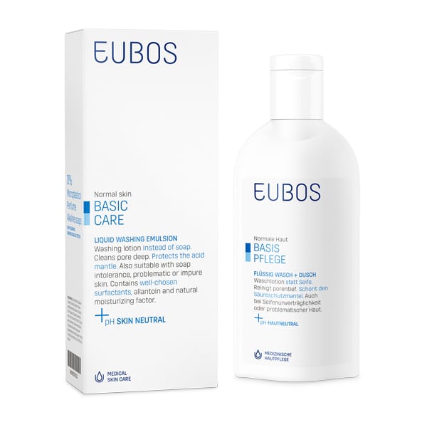 EUBOS - Blue Liquid Washing Emulsion - Υγρό Καθαρισμού Αντί Σαπουνιού Χωρίς Άρωμα 200ml