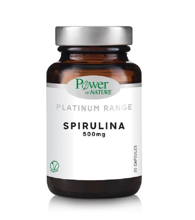 POWER HEALTH - Platinum Range Spirulina 500mg για Ενέργεια & Τόνωση 30 Φυτικές Κάψουλες