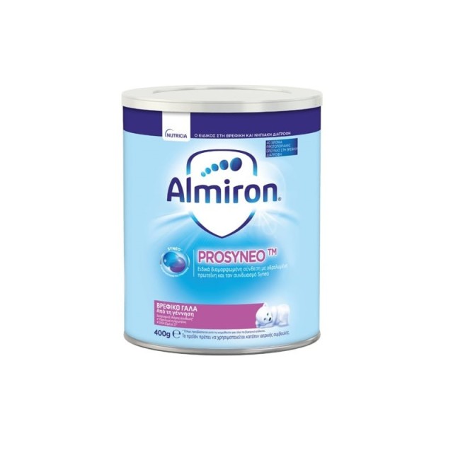 NUTRICIA -ALMIRON Prosyneo Milk Βρεφικό Γάλα Για Μωρά Με Οικογενειακό Ιστορικό Αλλεργίας Από Την Γέννηση 400gr