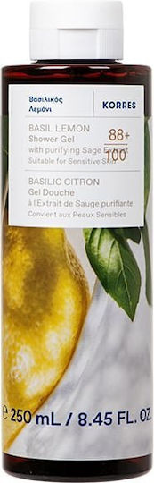 KORRES - Basil Lemon Shower Gel Αναζωογονητικό Αφρόλουτρο με Βασιλικό & Λεμόνι 250ml