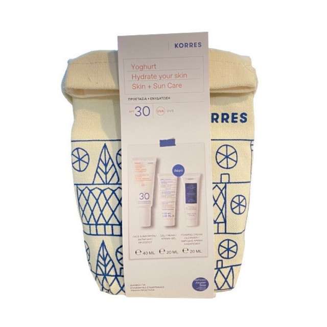 KORRES - Promo Yoghurt Hydrate Your Skin Αντηλιακό Προσώπου SPF30 40ml & Κρέμα Τζελ 20ml & Αφρώδης Κρέμα Καθαρισμού 20ml