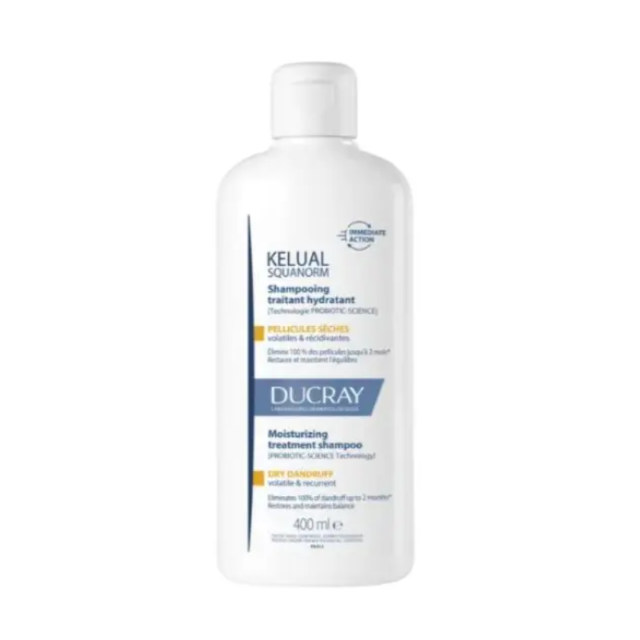 DUCRAY - Kelual Squanorm Dry Dandruff Shampoo Σαμπουάν Aγωγή για Ξηρή Πιτυρίδα 400ml