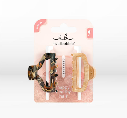 INVISIBOBBLE - Clipstar M Golden Roar Κλάμερ Μαλλιών Μεσαίου Μεγέθους 2τμχ
