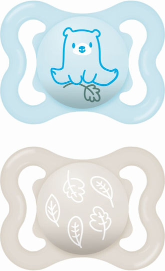 MAM - Ορθοδοντικές Πιπίλες Σιλικόνης Χωρίς Στραβά Δοντάκια Supreme για 2-6 μηνών 145SB Γαλάζιο 2τμχ