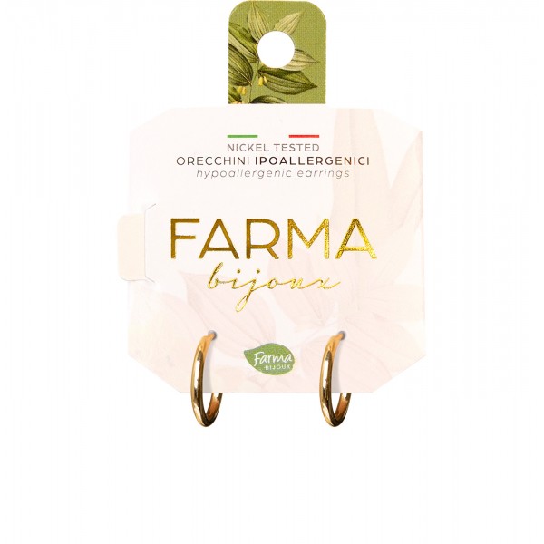 FARMA BIJOUX - Υποαλλεργικά Σκουλαρίκια Μικροί Κρίκοι Επιχρυσωμένοι 8mm (CG501-8M) 1 Ζευγάρι