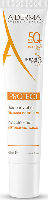 A-DERMA - Protect Invisible SPF50+ Αντηλιακό Fluide Προσώπου 40ml
