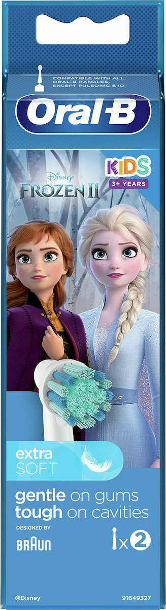 ORAL-B -Pro Kids 3+ Frozen Soft Ανταλλακτικές Κεφαλές Παιδικής Ηλεκτρικής Οδοντόβουρτσας 2τμχ