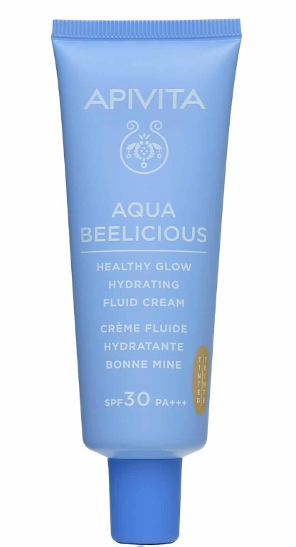 APIVITA - Aqua Beelicious 24ωρη Κρέμα Προσώπου Ημέρας με Χρώμα και SPF30 για Ενυδάτωση 40ml