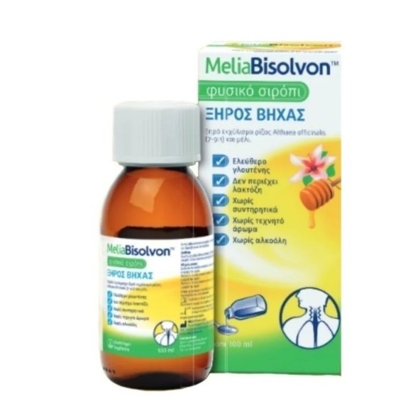BISOLVON- MeliaBisolvon Φυσικό Σιρόπι για Ξηρό Βήχα, 100ml