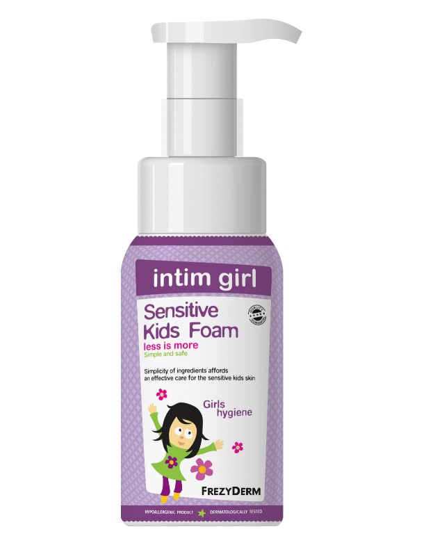 FREZYDERM - Sensitive Kids Intim Girl Foam Παιδικός Αφρός Καθαρισμού Για Την Ευαίσθητη Περιοχή 250ml
