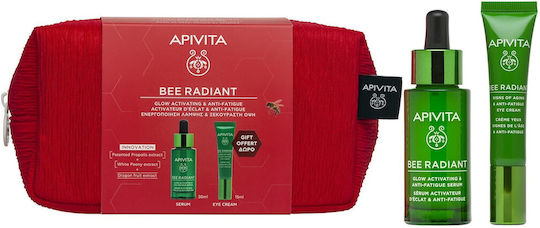 APIVITA - Promo Bee Radiant Glow Activating & Anti-fatigue Serum Ορός Ενεργοποίησης Λάμψης 30ml & & Δώρο Bee Radiant Κρέμα Ματιών 15ml & Νεσεσέρ