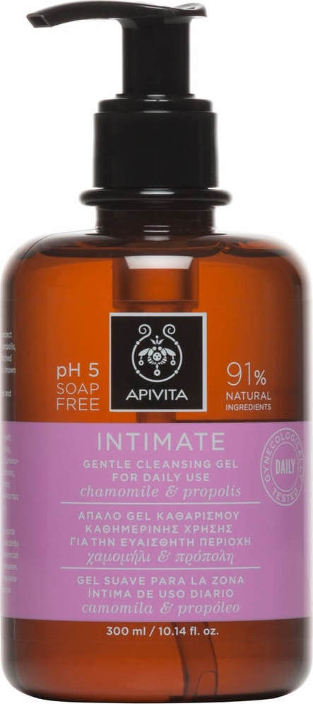 APIVITA - Intimate Απαλό Gel Καθαρισμού με Χαμομήλι και Πρόπολη, 300ml
