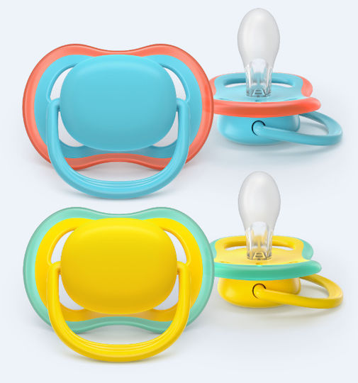 AVENT - Ultra Air Ορθοδοντικές Πιπίλες Σιλικόνης 18m+ Γαλάζιο - Κίτρινο 2τμχ