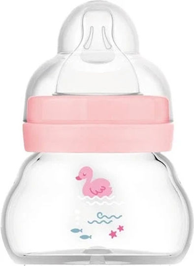 MAM - Feel Good Γυάλινο Μπιμπερό 0m+ Ροζ 90ml