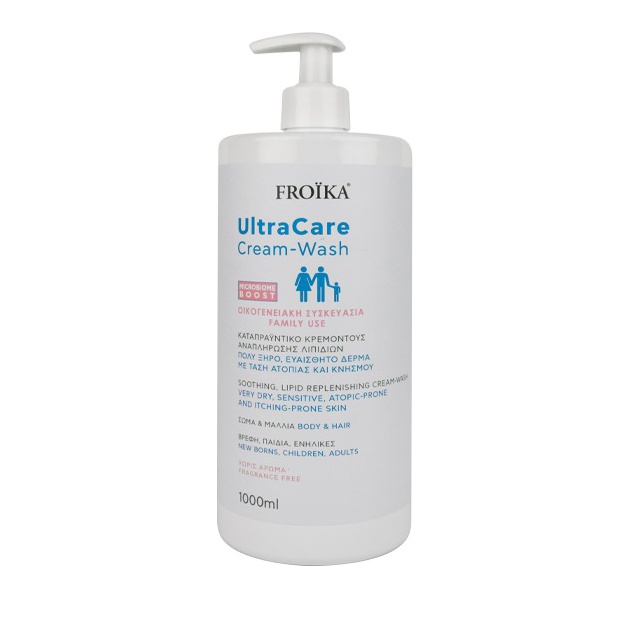FROIKA - UltraCare Cream Wash - Κρεμοντους Κατάλληλο για Δέρμα με τάση Ατοπίας 1000ml
