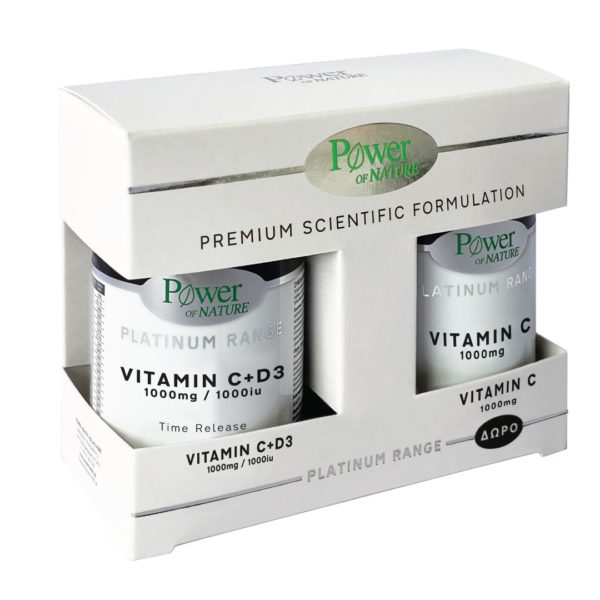 POWER HEALTH - Promo Classics Platinum Range Vitamin C+D3 1000mg / 1000IU 30 Ταμπλέτες - Vitamin C 1000mg 20 Ταμπλέτες