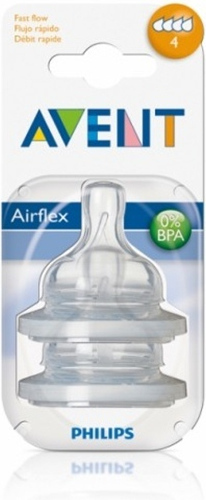 AVENT - Θηλές από Σιλικόνη Γρήγορης Ροής για 6+ μηνών 2τμχ