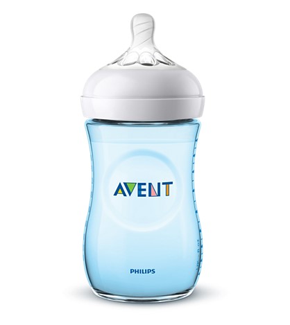 AVENT - Natural Πλαστικό Μπιμπερό Μπλε 0-12m+ 260ml