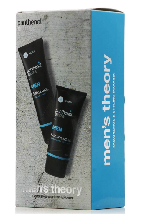 PANTHENOL EXTRA - Promo Mens Theory 3 σε 1 Αφρόλουτρο και Σαμπουάν 200ml & Δώρο Τζελ Styling Mαλλιών 150ml