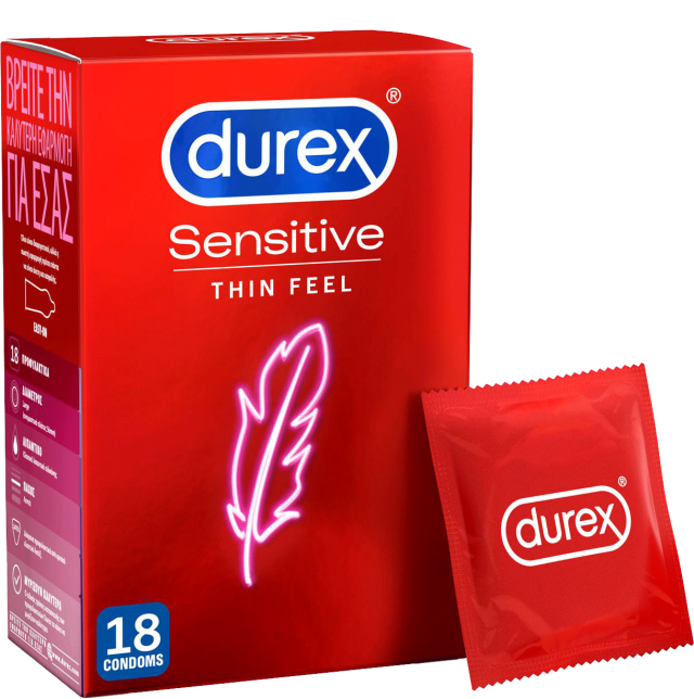 DUREX - Sensitive  Προφυλακτικά Πολύ Λεπτά 18τμχ