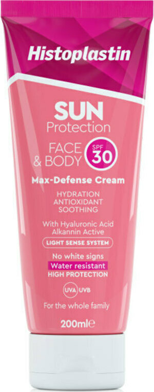 HISTOPLASTIN - Sun Protection Face & Body Max Defense Cream SPF30 Αντηλιακό για Πρόσωπο και Σώμα 200ml