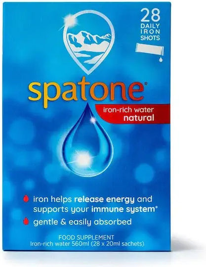 POWER HEALTH - Spatone Iron Rich Water Natural - Υγρό Συμπλήρωμα Σιδήρου με Φυσική Γεύση, 14x25ml