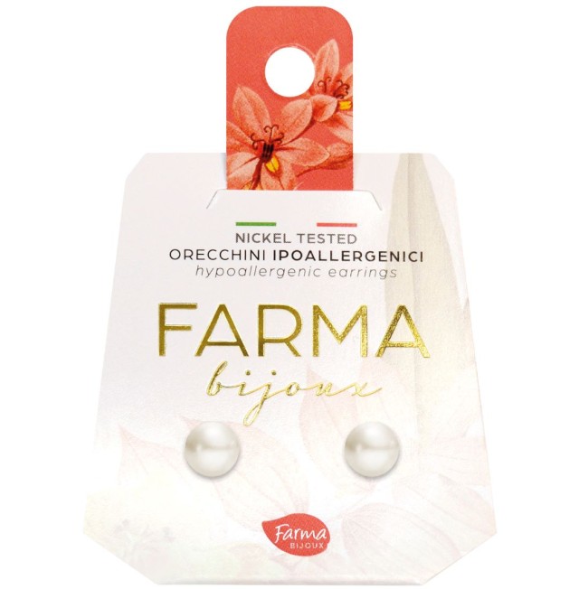 FARMA BIJOUX - Υποαλλεργικά Σκουλαρίκια Πέρλες Κρεμ 6,0mm (BEPP6C41) 1 Ζευγάρι