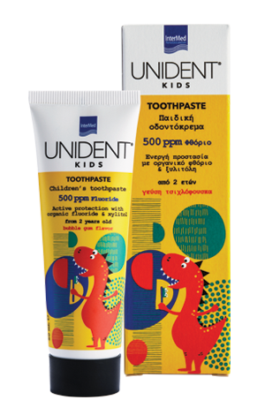 INTERMED - Unident kids toothpaste 500 ppm Φθοριούχος Οδοντόκρεμα για την Φροντίδα των Παιδικών Δοντιών 50ml