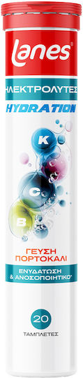 LANES - Electrolytes + Vits B, C & E Ηλεκτρολύτες µε Βιταμίνες B, C, E για Ενυδάτωση & Ενέργεια, 20 eff.tabs