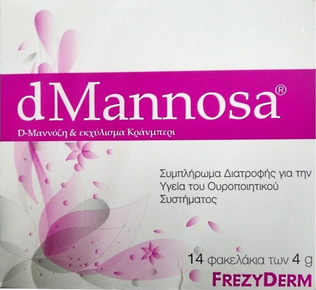 FREZYDERM - dMannosa Συμπλήρωμα Διατροφής για την Υγεία του Ουροποιητικού Συστήματος 14 Φακελάκια x 4gr