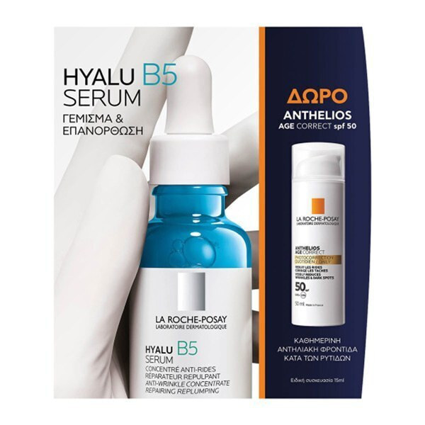 LA ROCHE POSAY - Promo Set Hyalu B5 Serum 30ml + Δώρο Anthelios Age Correct SPF50 Αντηλιακό Κατά των Ρυτίδων 15ml