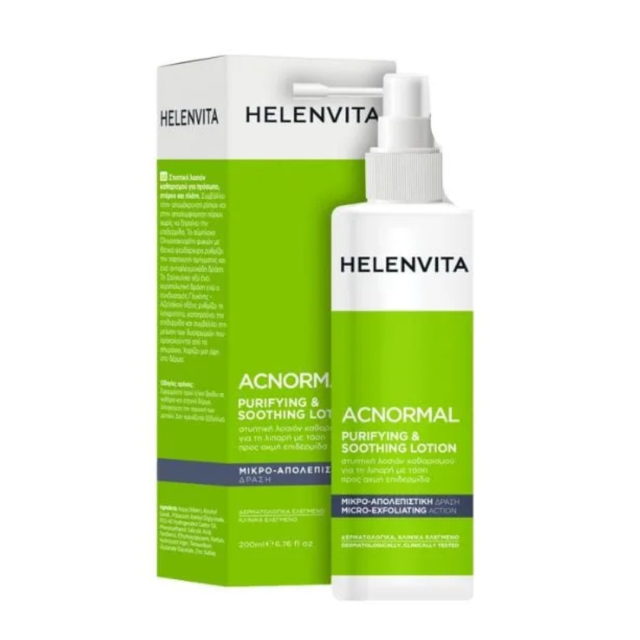 HELENVITA - ACNormal Purifying & Soothing, Καθαριστική Λοσιόν Κατά Της Ακμής 200ml