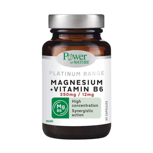 POWER HEALTH - Platinum Range Magnesium 350 mg + Vitamin B6 12 mg 30 φυτικές κάψουλες