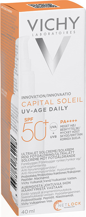 VICHY - Capital Soleil UV-Age Daily SPF50+ Λεπτόρρευστο Αντηλιακό με Χρώμα κατά της Φωτογήρανσης 40ml